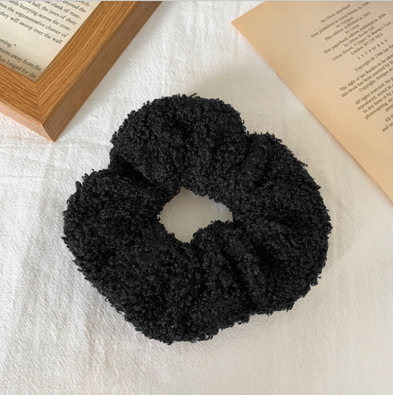 Anillo de pelo de intestino grueso de lana de cordero negro