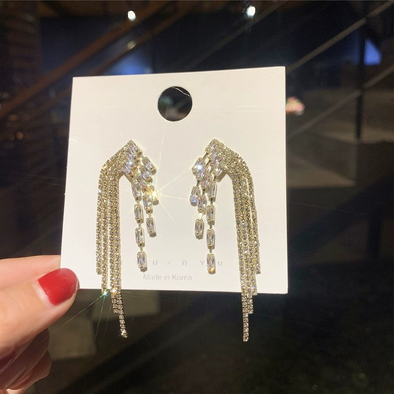 Серебряная игла, цирконий, универсальные серьги, серебро 925 пробы, инкрустация бриллиантами, интернет-знаменитость, простой и элегантный дизайн