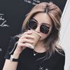 Tide, sunglasses, square glasses, fitted, 2020, Korean style, internet celebrity