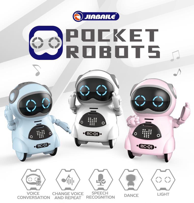 跨境亚马逊迷你口袋机器人 多动能儿童语音智能小宝玩具英文版详情1