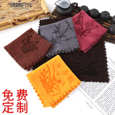 茶巾超细纤维方巾茶盘茶台茶具清洁吸水巾抹布加厚定制中国风茶布