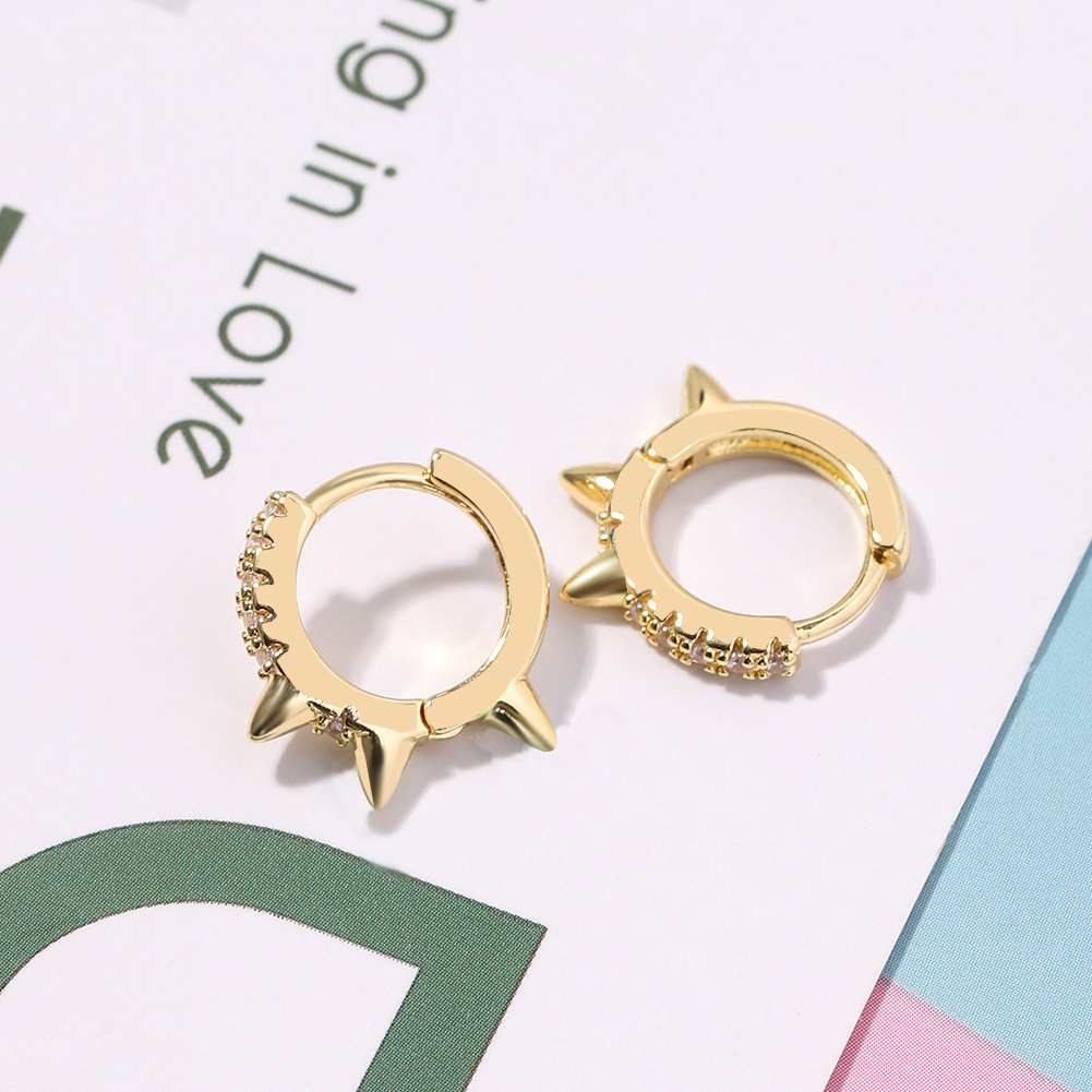 Housewarming, Wedding, Travel, Festival Occasion Fashion Irregular Diamond Copper Artificial Gemstones Earrings