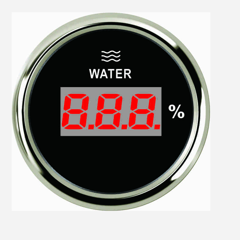 display, Chuángǎnqì automobile instrument - black-background-silver-edge-digital-display-52mm