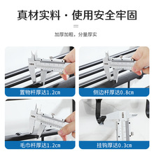 免打孔毛巾架太空铝黑色置物架浴室折叠浴巾架五件套五金挂件套装