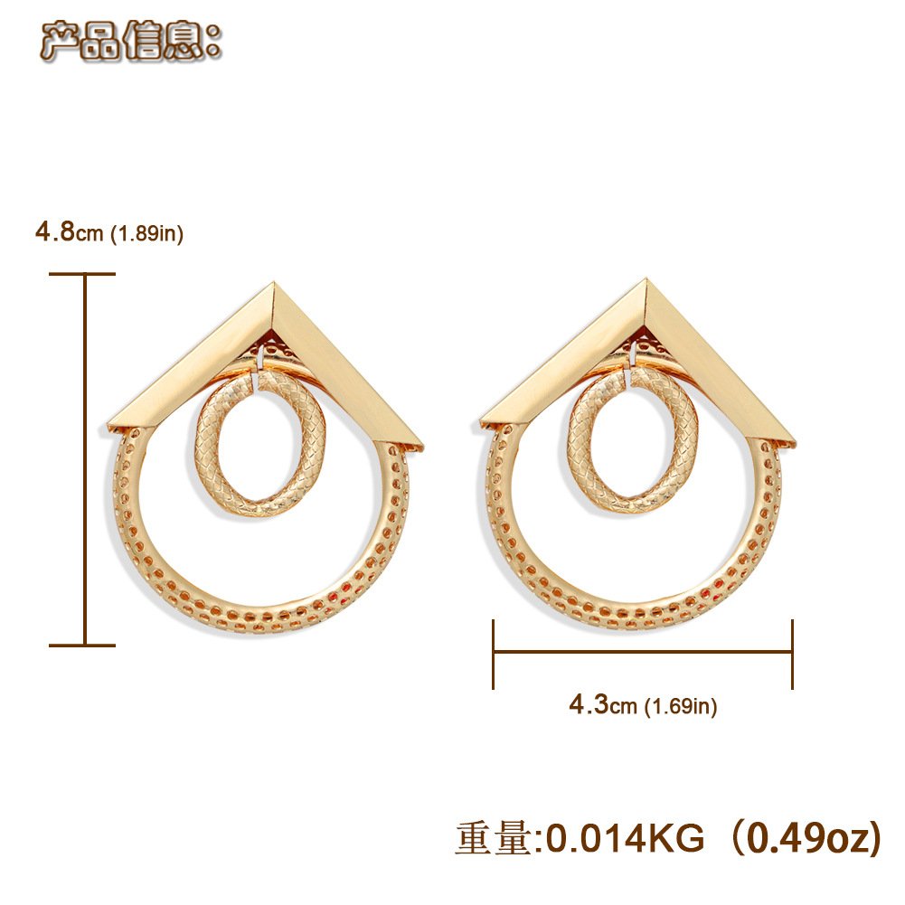 Creative Geometric Irregular Earrings Simple Holiday Style Fashion Wild Atmosphere Earrings House Design Wholesale Nihaojewelry display picture 1