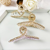 Metal chain, crab pin, shark, big hairgrip for bath, elegant hairpins, South Korea