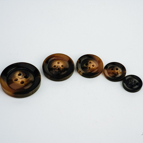 Resin Button Round Base Bulge Black and White Pattern Suit Glossy Large Buttons Manufacturer Wholesale Jeans Buttons