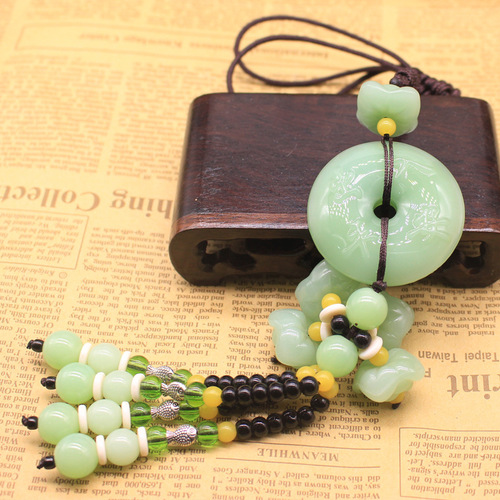 Car pendants, jewelry, car supplies, lotus in and out, peace and wealth, Pixiu Guanyin decoration, peace charm pendant, car mounted