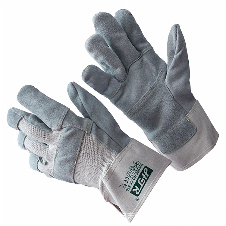 货源供应海太尔85-810皮手套   耐磨手套   A级牛皮手套货源批发