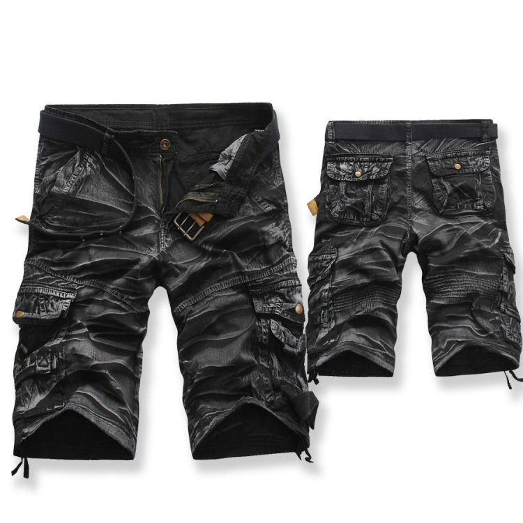 280g Weight Shorts Pants Length Cotton Fabric Type Mid Waist Waist Line Cargo Pants Pants Type Inelastic Elasticity Holiday, Street Occasion Loose Fit Type Solid Color Pattern Summer Season Men's Gender Casual Style Men's Solid Color Casual Loose Men's Bottoms 无