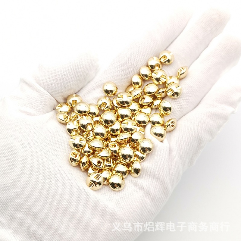 高档金属钮扣毛呢大衣风衣圆形扣子圆形蘑菇扣金色光头纽扣扣子