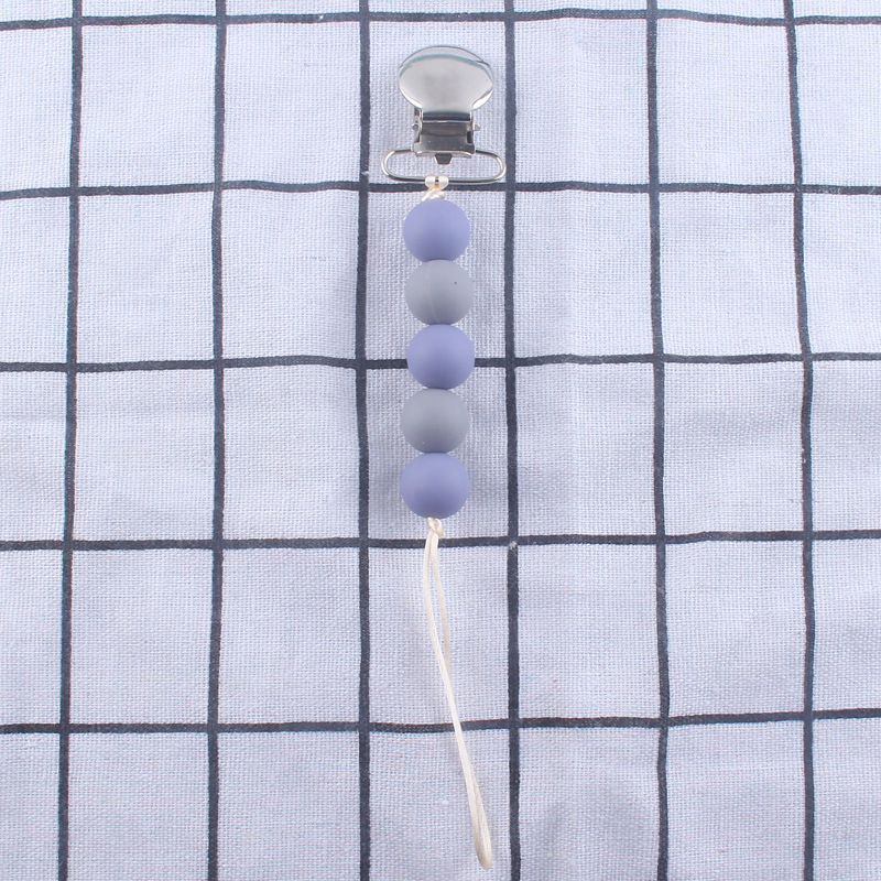 Cadena de pezón de silicona calmante Nuevo clip de hierro clip de pezón Dispositivo de molienda de dientes de bebé cadena anti-caída cadena anti-perdida