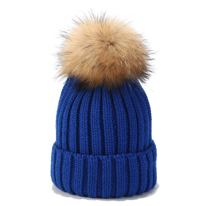 Unisex Basic Classic Style Solid Color Pom Poms Eaveless Wool Cap display picture 5