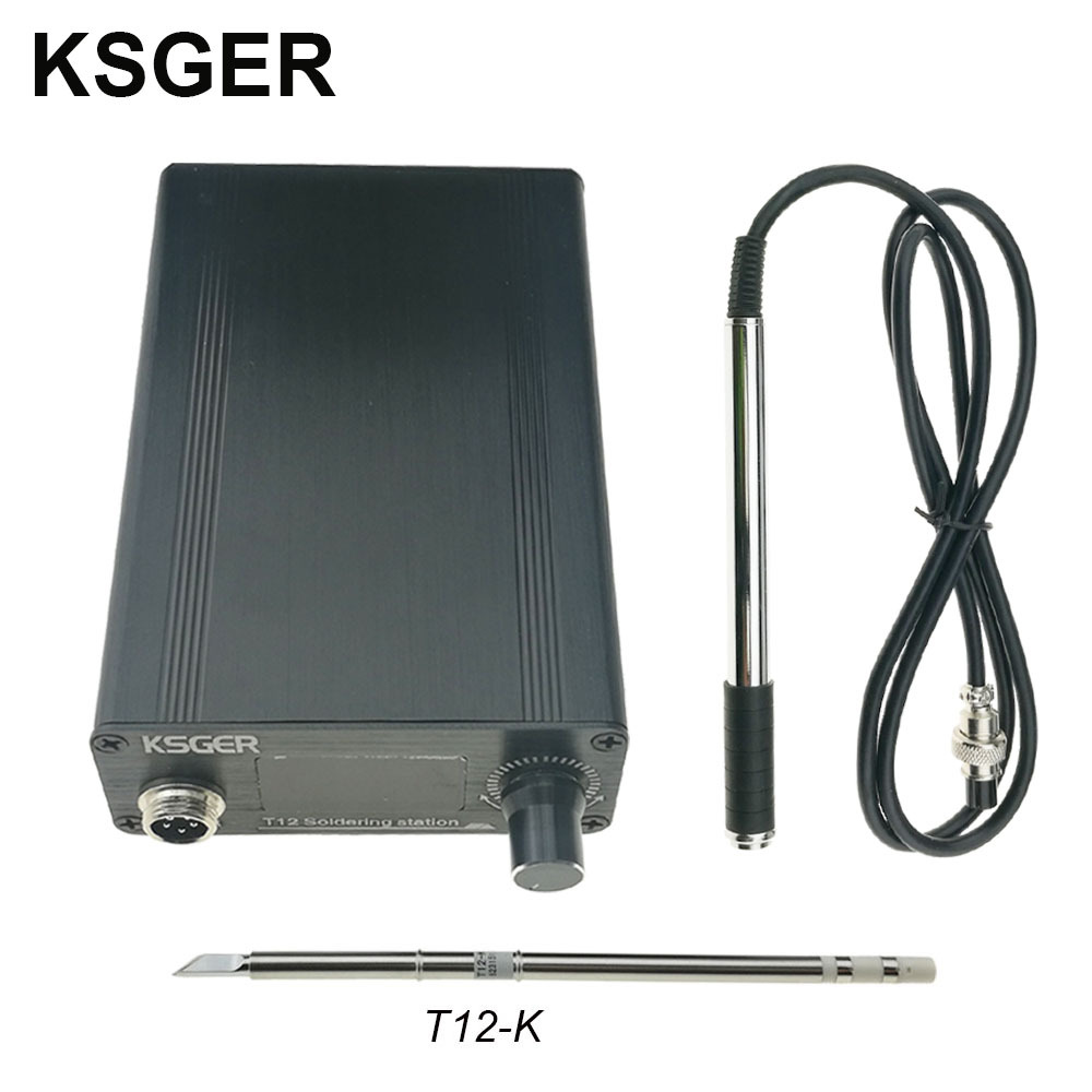 KSGER fabricante T12 Estación de soldadura OLED temperatura ajustable STM32 panel de control reparación Estación de soldadura eléctrica cabeza de soldadura núcleo de calefacción