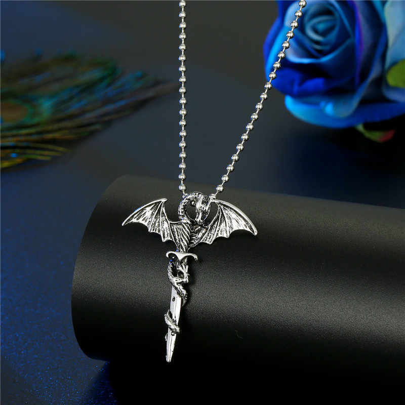 Nouvelle Tendance Collier Ailes De Crâne D&#39;ange display picture 2