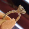Tide, fashionable wedding ring, decorations, zirconium, European style, light luxury style, diamond encrusted, internet celebrity