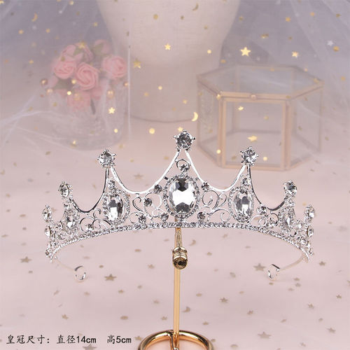 Crown tiara Korean 18-year-old adult ceremony princess best friend birthday gift retro black crown bridal hair accessories