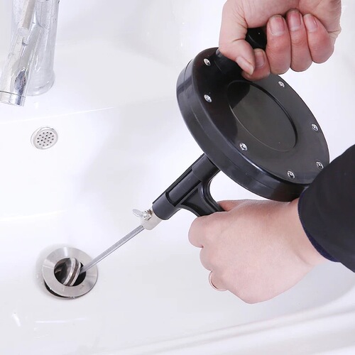 Hand-operated drain tool, pipe dredger, and household toilet/closet clog remover