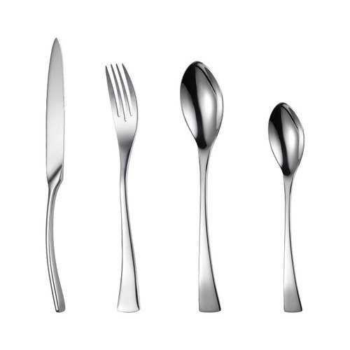 Eern 201 Stainless Steel Kaya Tableware 304 Knife Fork Spoon Titanium Black Mirror Polished Fish Tail Design Gift