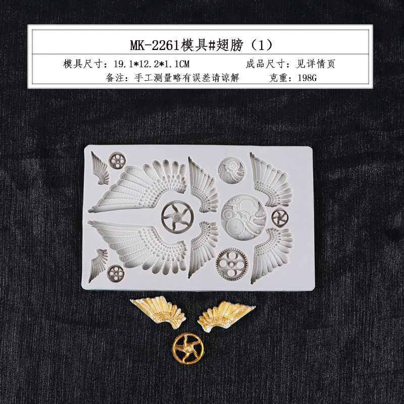 Fondant estilo Europeo en relieve de silicona molde gema pastelería de chocolate molde para hornear reloj decoración de la torta del molde de la torta