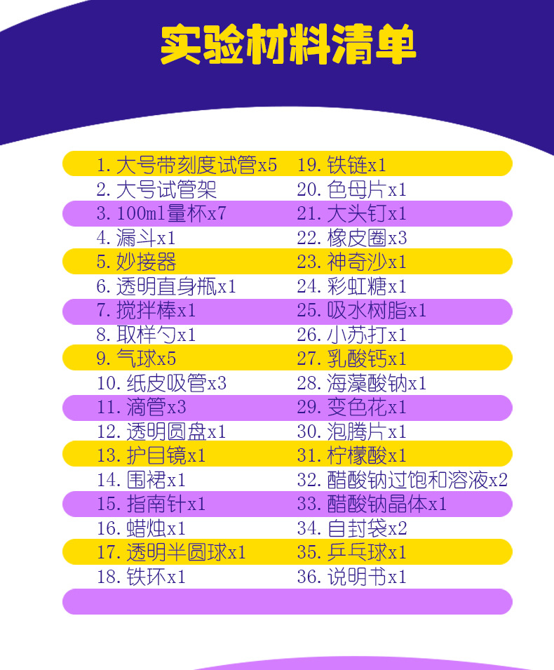 彩虹元素儿童科学实验套装器材小学生礼物趣味玩具幼儿园手工材料