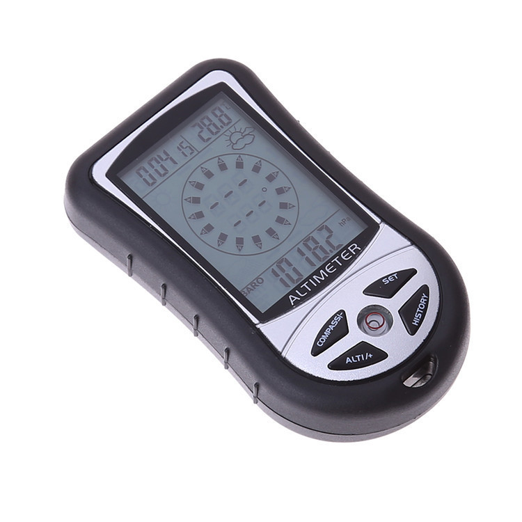 手握式電子高度計 登山便攜式釣魚氣壓計指南針海拔計 DS302