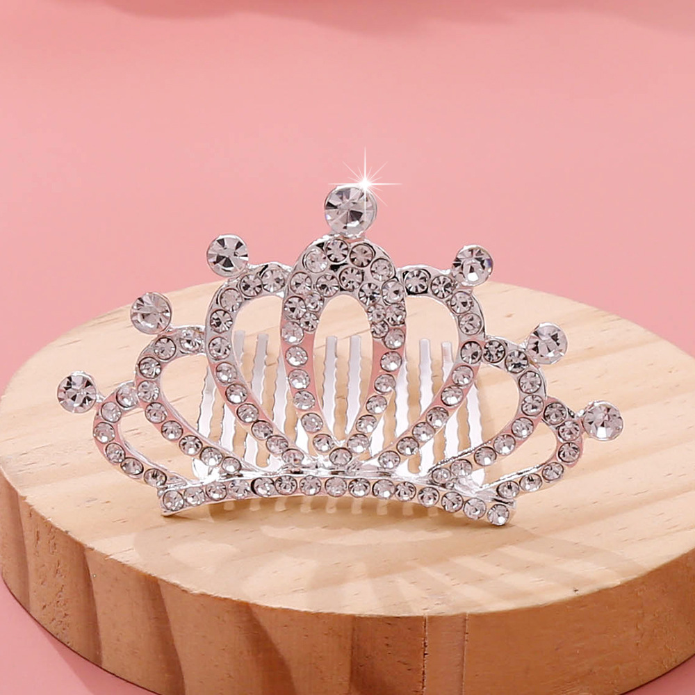 Fashion Crown Alloy Inlay Rhinestones Hair Combs 1 Piece display picture 9