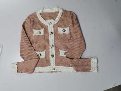 Flash design stripe Sweater skirt suit Tricolor