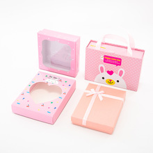 新款儿童发饰品包装盒卡通头饰纸袋发夹发箍发圈套装包装组合批发