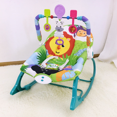 婴儿多功能健身摇椅 宝宝安抚神器音乐震动摇摇椅摇篮床一件代发|ms