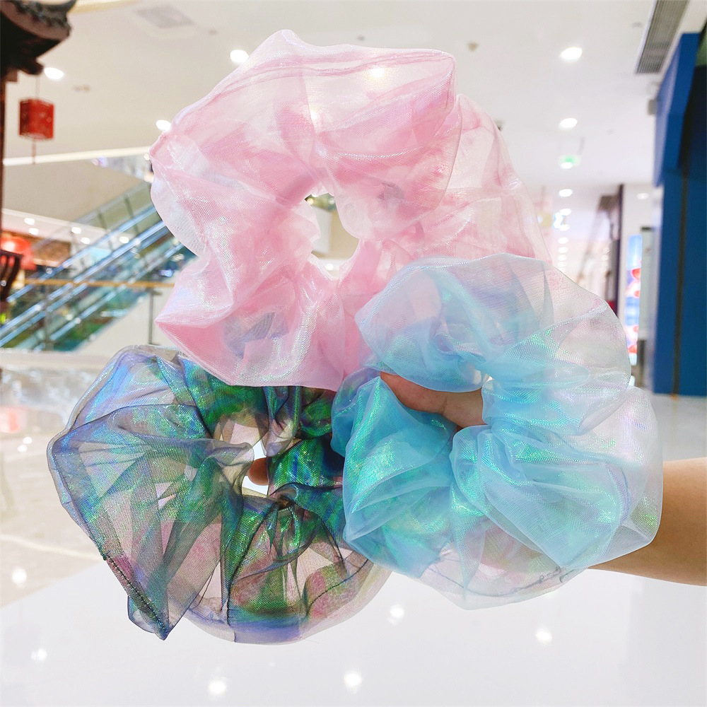 Fashion Gradient Mesh Hair Scrunchies display picture 5