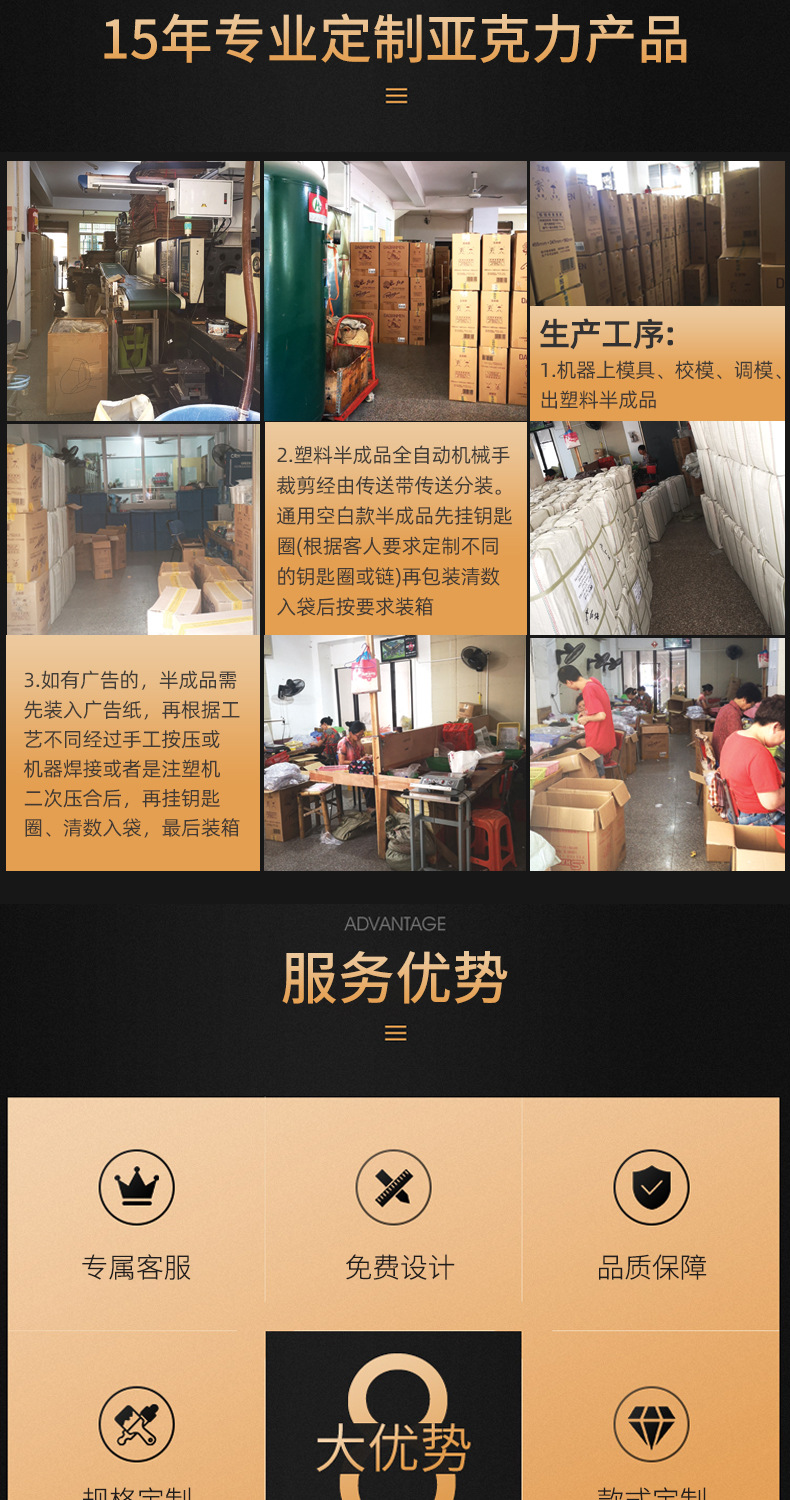 亚克力钥匙扣挂件定制