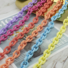亞克力塑料插扣鏈條鏈子飾品配件手感漆七彩色手機包鏈眼鏡鏈DIY