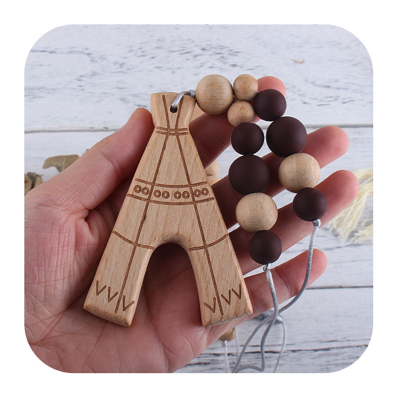 Suministros para bebés Beech Bird chupete clip Beech Torre Eiffel collar juguete mordedor chupete cadena diente Shaper