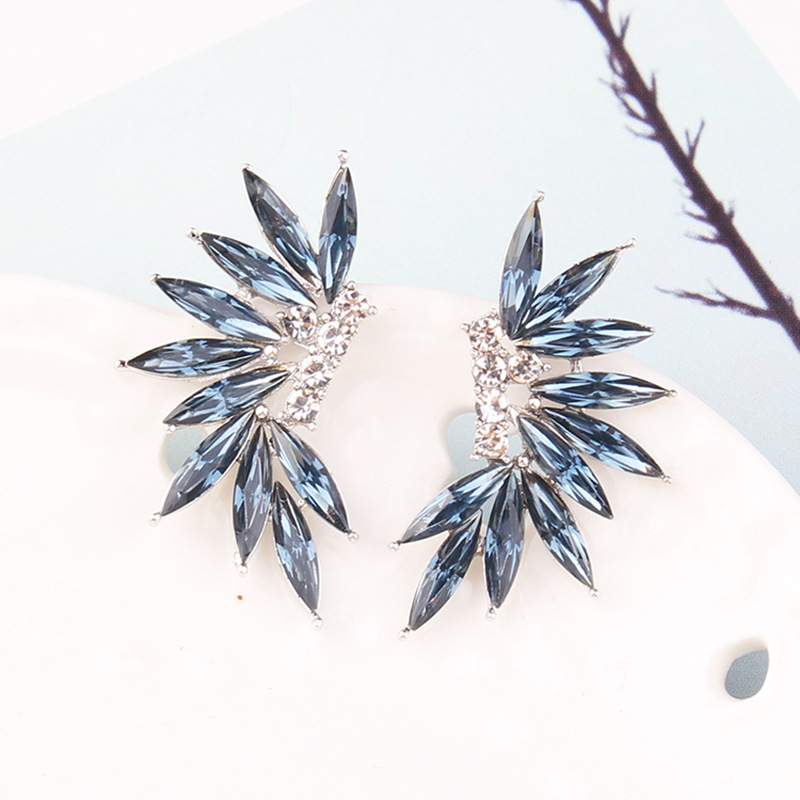 1 Pair Quantity Banquet Occasion 1 Pair Glam Wings Alloy Plating Resin Rhinestones Women's Drop Earrings