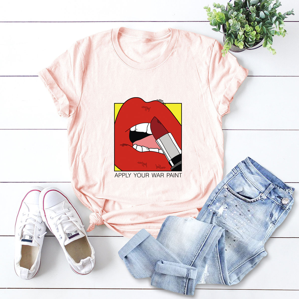 modelos calientes Slim Cómodo Casual Gran tamaño Camiseta de manga corta para mujer NSSN4617