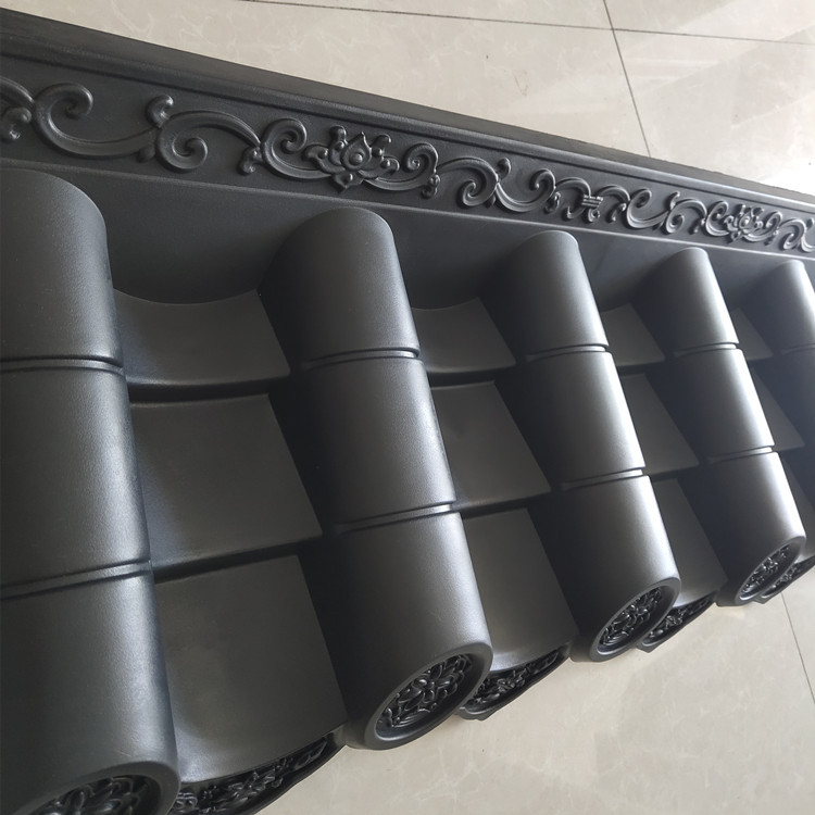 屋檐树脂装饰瓦 中式塑料瓦片 古建仿古一体瓦片