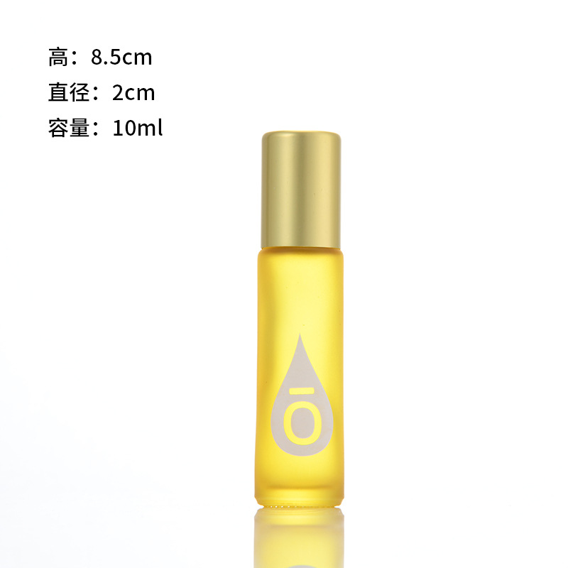 Doterui 10ml botella de bola de rodillo esmerilado colorido botella de cuentas botella de aceite esencial de vidrio botella de aceite de labios botella vacía entrega de fábrica