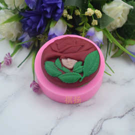 专业销售翻糖巧克力模具玫瑰花女人diy烘焙玫瑰花造型手工皂模具