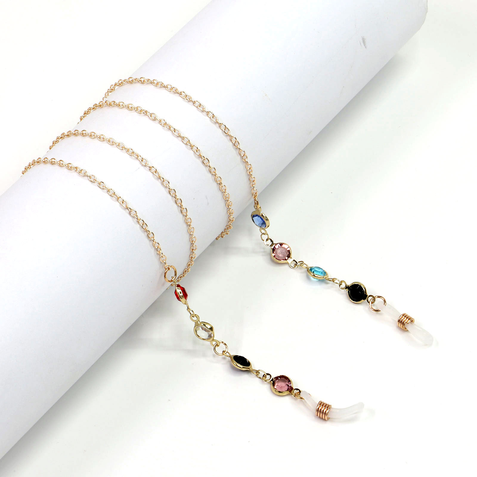 20g Weight Metal Material Gold, Silver Color Korean Color Diamond Chain Sunglasses Chain Myopia Glasses College Style Glasses Rope Glasses Hanging Chain Wholesale Nihaojewelry 2