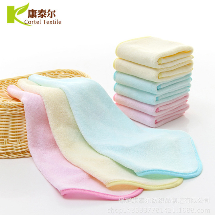 Wholesale scarf 30*30cm Bamboo fiber Saliva towel baby baby Rub Hanjin Plain colour soft Small square customized