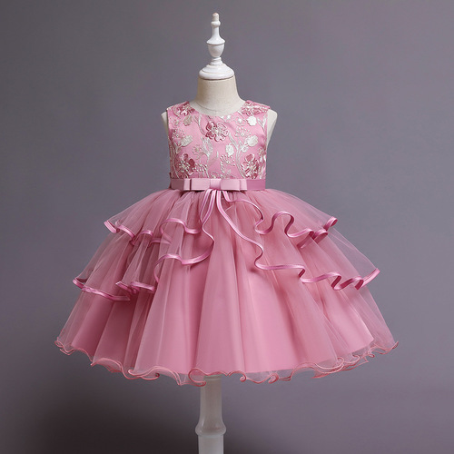 Cross-border new children's dress princess dress flower child wedding dress evening dress girl child ballon dress traffic promotion item