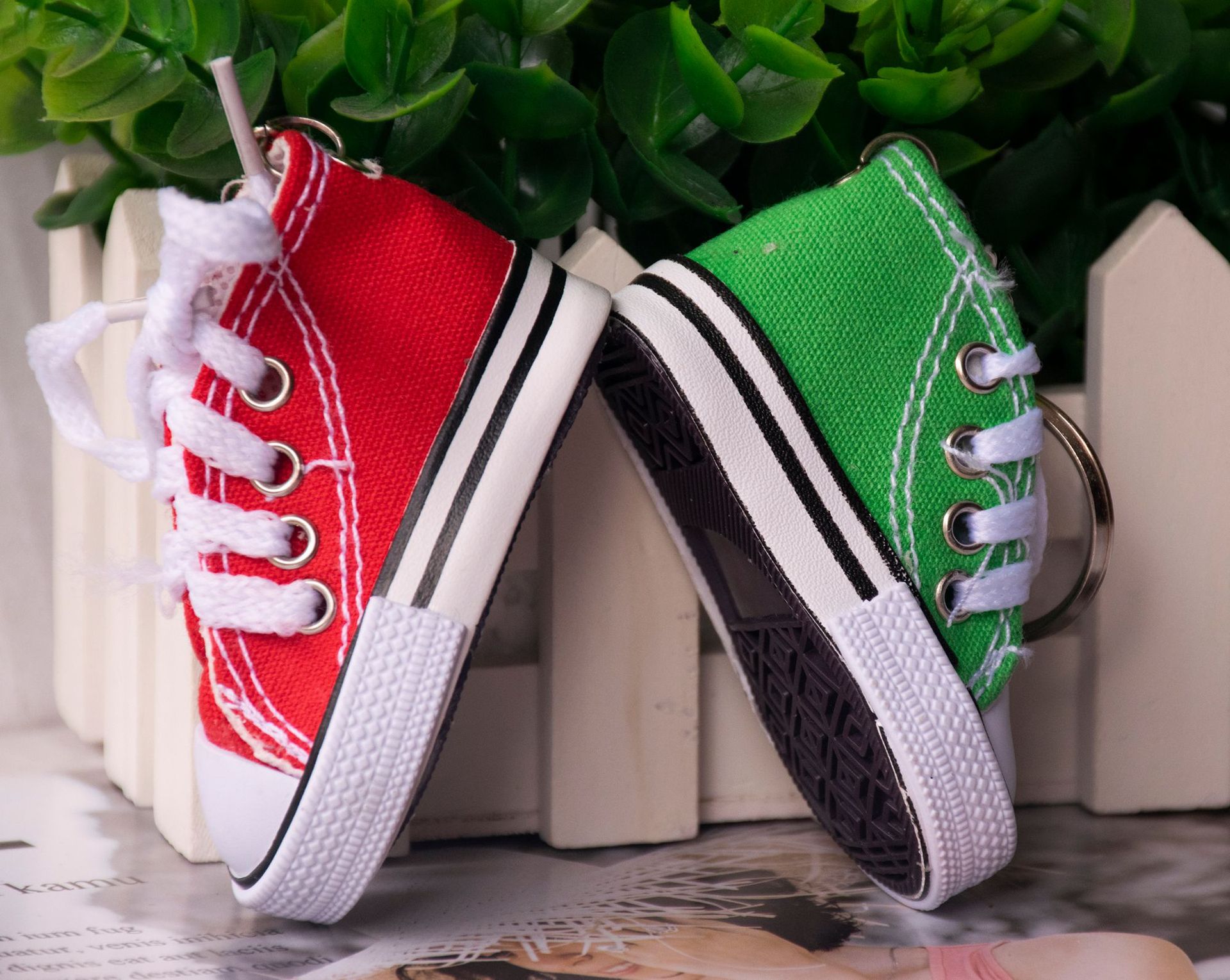 Cloth, Canvas, Rubber Material Bag, Colorful, Car, Shoe Pattern Unisex Gender Cute Style 1 Piece Bag Colorful Car Bag Pendant Keychain Cloth Canvas Rubber Unisex Cute Bag Pendant Keychain