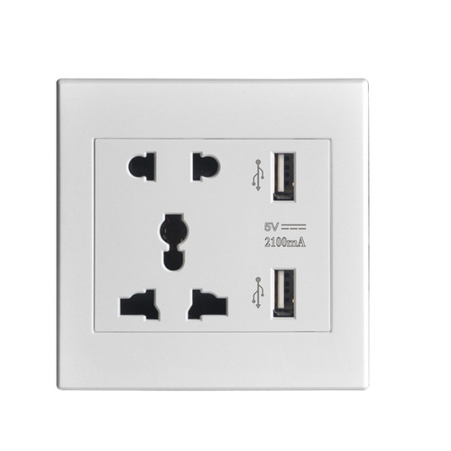 Supports famous foreign trade type five-hole USB sockets. Foreign trade five-holes with dual USB socket panels. Domestic customers do not take photos.