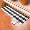 Hot -selling carpet black and white grid woven floor cushion presentation carpet living room into the door pad kitchen floor mat