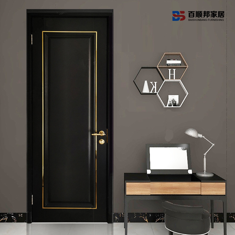 Baishun Bang Light extravagance All solid wood oak Paint the door Simplicity Interior doors bedroom household Suite door customized Guangzhou