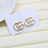 Silver needle, universal fashionable earrings, silver 925 sample, Chanel style, internet celebrity