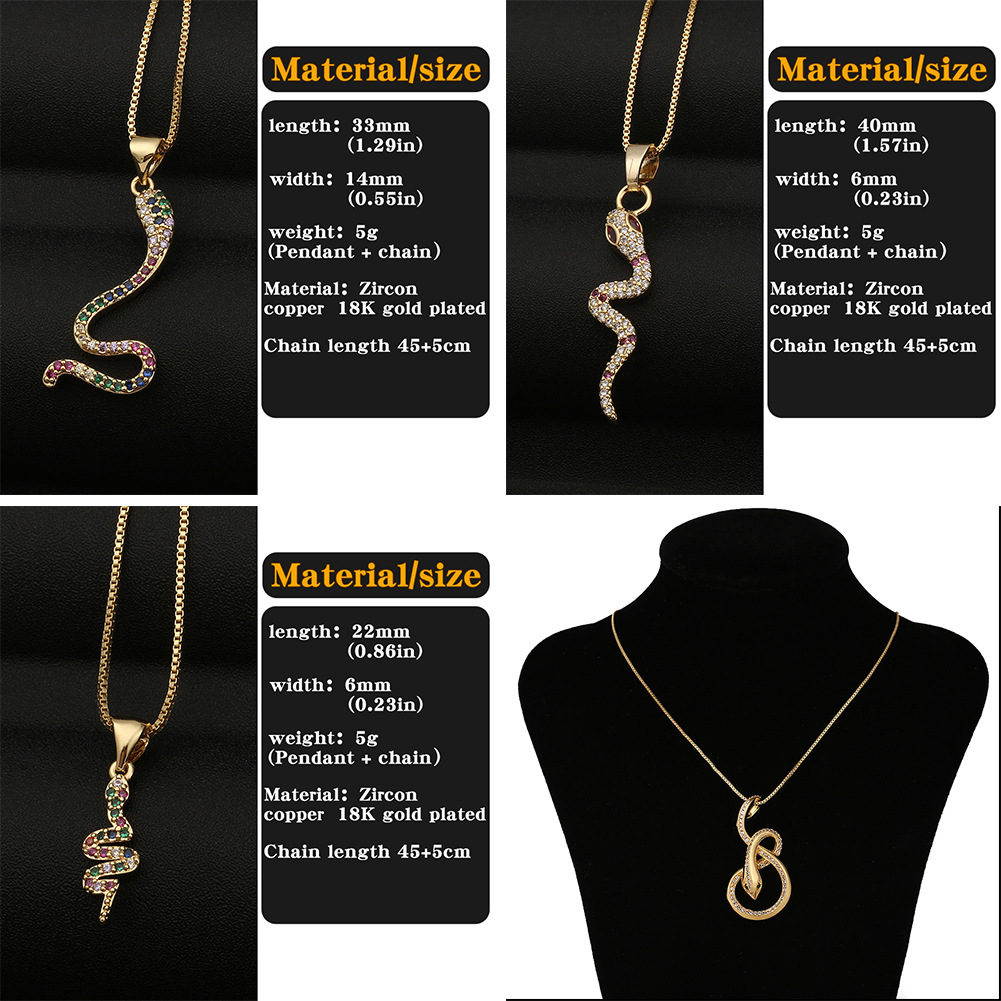 Collar De Serpiente Exagerado De Moda display picture 33