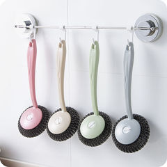 Thickened Handle Large Steel Wire Brush Pot Scrubber Kitchen Cleaning Brush Stainless Steel Wire Brush Pot Washing Magic Stove