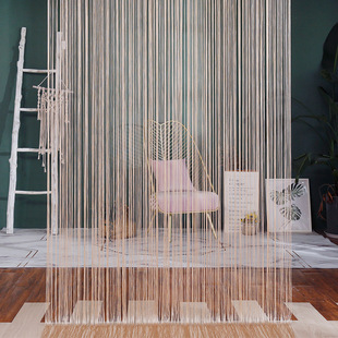 Factory straight hair 3*3m straight curtain wedding decoration door curtain line curtain home decoration curtain finished hanging curtain partition curtain